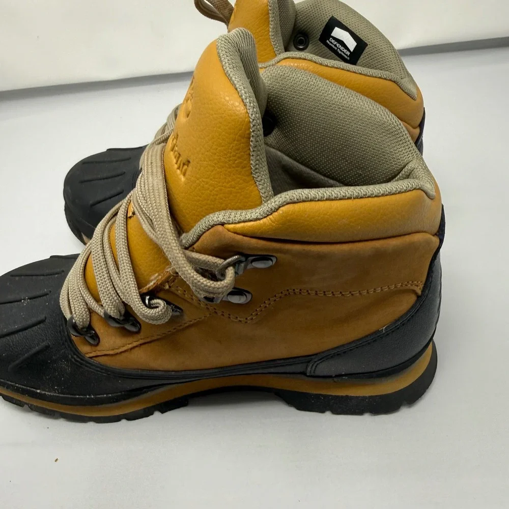 Timberland Boys Euro Hiker Shell Toe Boots Wheat Black A1LVW Size 5Y